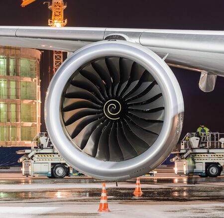 Moscow region, Domodedovo, Russia - December 15, 2016: First visit passenger aircraft Airbus A350-900 9V-SMF Singapore Airlines to Domodedovo international airport.のeditorial素材