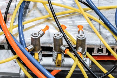 Multicolored plastic hosesの写真素材