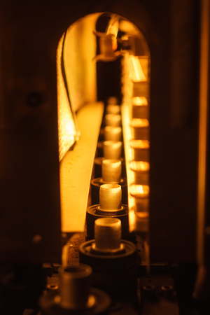 Heating tunnel for the preforms.の写真素材