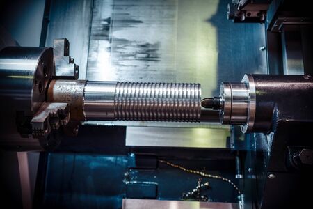 Machining of parts on a lathe.の写真素材