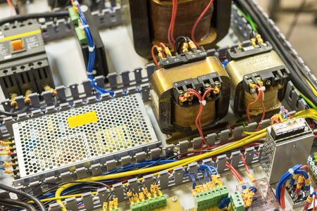 Electrical equipment. Selective focus.