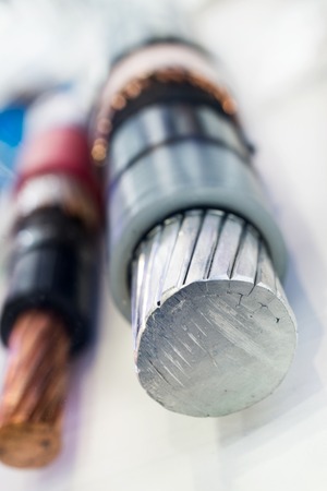 Cross section of high-voltage cable.