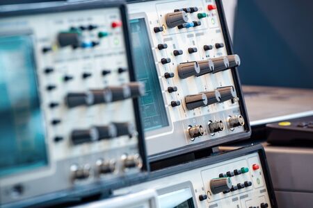 Modern digital measuring instruments. High-frequency equipment.の写真素材