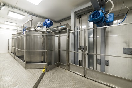 Metal containers for mixing liquids.の写真素材