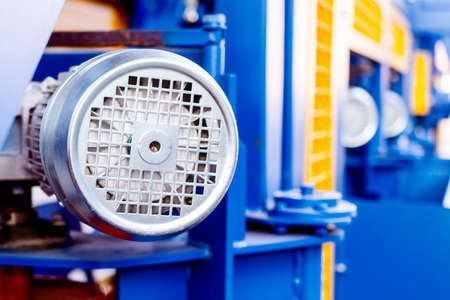 The ventilation cover of the electric motor. Abstract industrial background.の写真素材