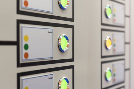 Fragment of an electrical control panel.