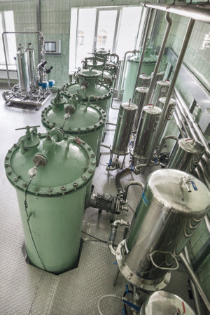 The filtration unit, the industrial filtration system for liquids.の写真素材