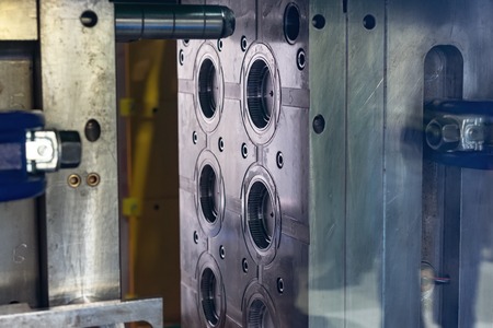 Steel mold. The main working part of the plastic injection molding machineの写真素材