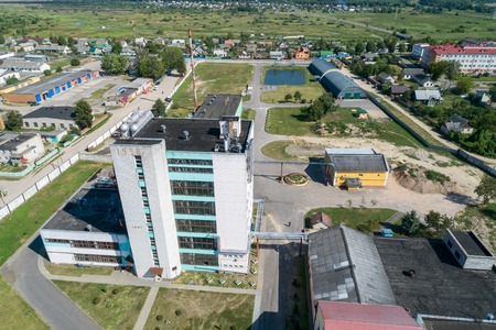 The territory of an industrial plant. View from aboveの写真素材