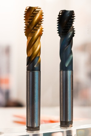 Machine tool threading. Modern thread-cutting tools for CNC machinesの写真素材