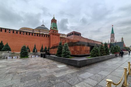 Moscow Red Square. Lenins Mausoleum.のeditorial素材