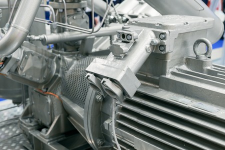 Powerful gas pumping unit. Star pump driven by an electric motorの写真素材