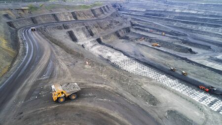 Coal mine, aerial view.