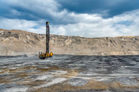 View of a large quarry for the extraction of limestone and coal.の写真素材