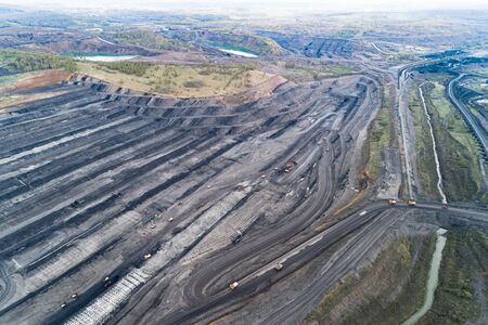Coal mine, aerial view.