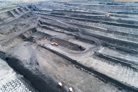 Coal mine, aerial view.の写真素材
