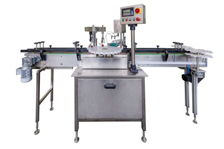 Automatic line for filling and labeling drugs.