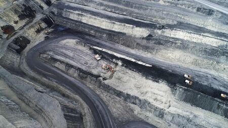 Coal mine, aerial view.