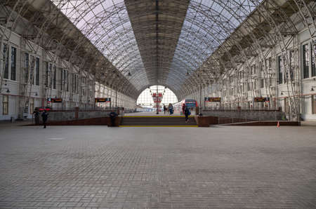 Platform of the Kiev railway station.のeditorial素材