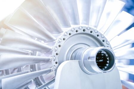 Wheel of the air compressor of an aircraft engine.の写真素材
