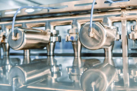 System of shutoff valves and metal pipelines.の写真素材