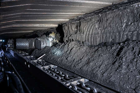 Coal mine. Underground coal mining.