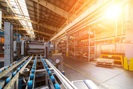 The interior of the metalworking shop. Modern industrial enterprise.の写真素材