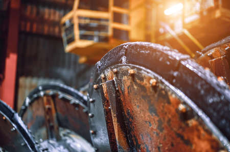 Mining and processing plant. Wet sand grading process.の写真素材