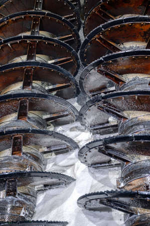 Spiral screw classifier for separating fine sands into fractions. Mining and processing plant.