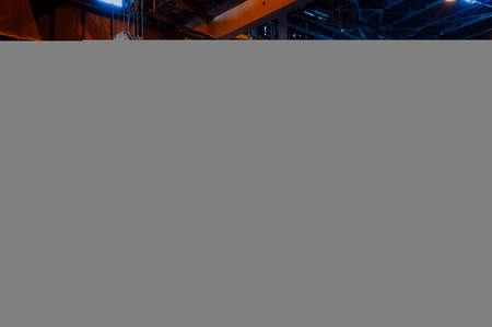 The red-hot metal casting is piled on the platformの写真素材