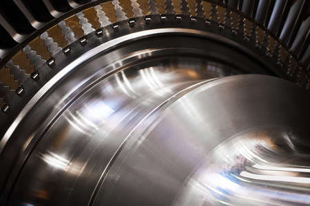 Powerful steam turbine shaft with installed long blades