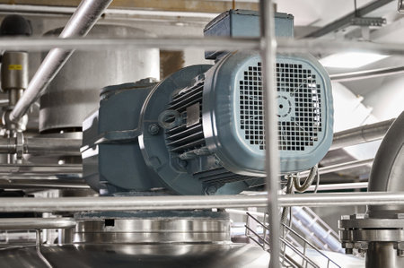The upper part of the tank for mixing foodstuffs.