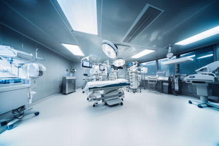 A hospital room filled with lots of medical equipmentの素材