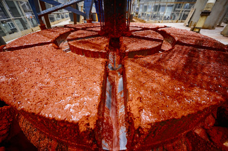 Solid residual of potassium salt in floatation machine basin