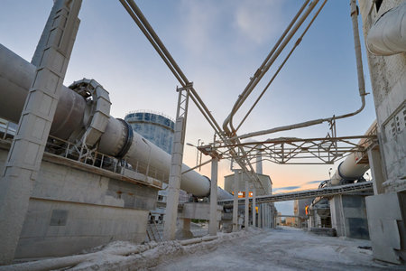 Rotating furnace for construction materials roastingの写真素材