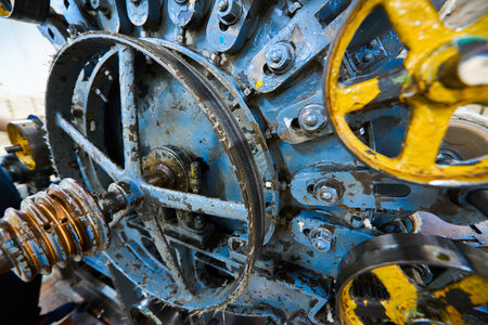 Felt production machinery in action at a vibrant industrial plant showcasing intricate processes and...