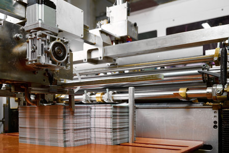 Innovative paper sheet feeding mechanism enhances efficiency of glue-spreading processes in...