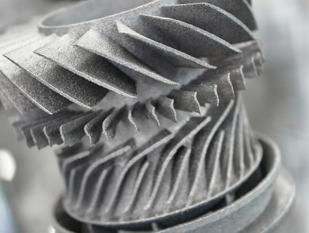 Additive manufacturing produces intricate metal components through advanced 3D printing techniques...