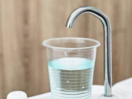 Water station for dental procedures featuring clean, accessible drinking water in a modern clinic...