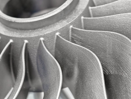 Metal products crafted through additive manufacturing showcasing intricate design and precision in 3D printing technologyの写真素材