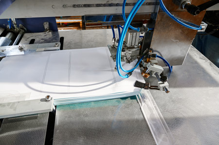 Innovative paper sheet feeding mechanism enhances efficiency in glue-spreading processes for a...