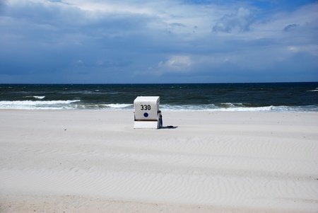  Beach baskets on the beach of Syltの写真素材