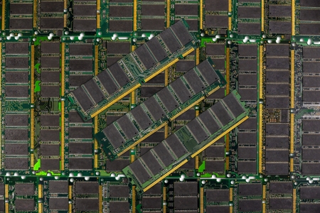 DDR RAM, Computer memory chips modules backgroundの写真素材
