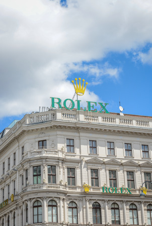 VIENNA, AUSTRIA - JUNE 01, 2016: the rolex building at vienna, austria down town on june 01, 2016のeditorial素材
