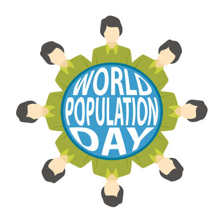 World Population Day Illustration, Poster Or Banner perfect for template banner backgroundのイラスト素材