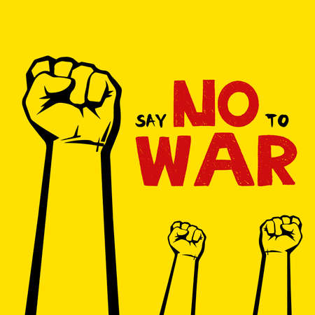 poster design graphic of not war illustration vector for protest graphic elementのイラスト素材
