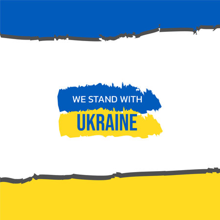 Pray for peace Ukraine Vector flat illustration on white background concept of Praying, mourning, humanity. No war.のイラスト素材