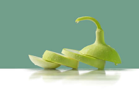 ball calabash isolate on color backgroundの写真素材