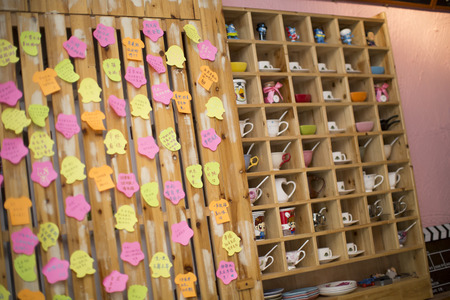 The coffee shop decorationのeditorial素材