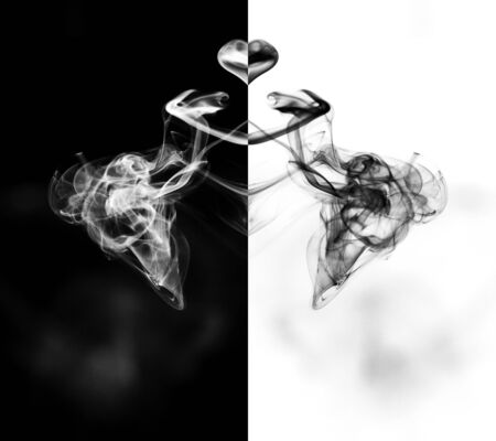 abstract smoke look like heart and lungの写真素材